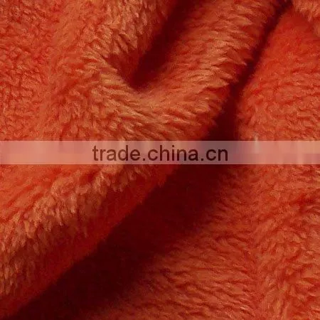 100 polyester solid colour super soft coral fleece fabric