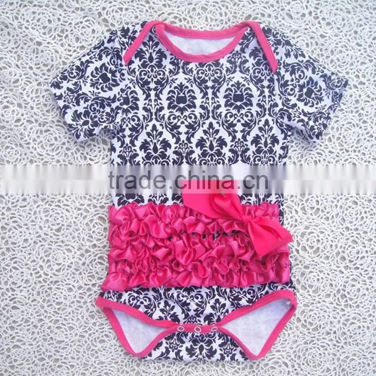 Cotton Printed Petti Waist Ruflles Babies Cotton Romper