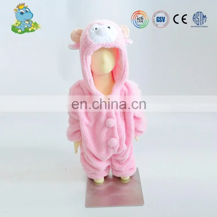 Custom wholesale white baby winter sheep animal romper