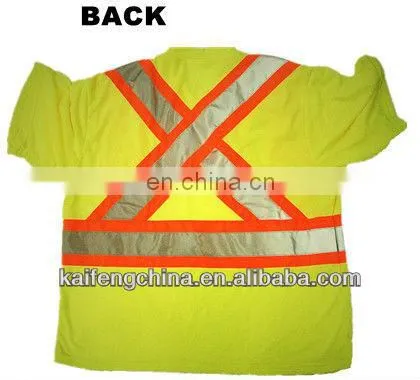 High Visibility Mens Running Jacket ANSI Standard Strips KF-037T