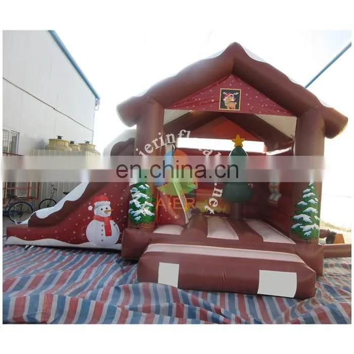 New design for Christmas decoration inflatable boucer slide