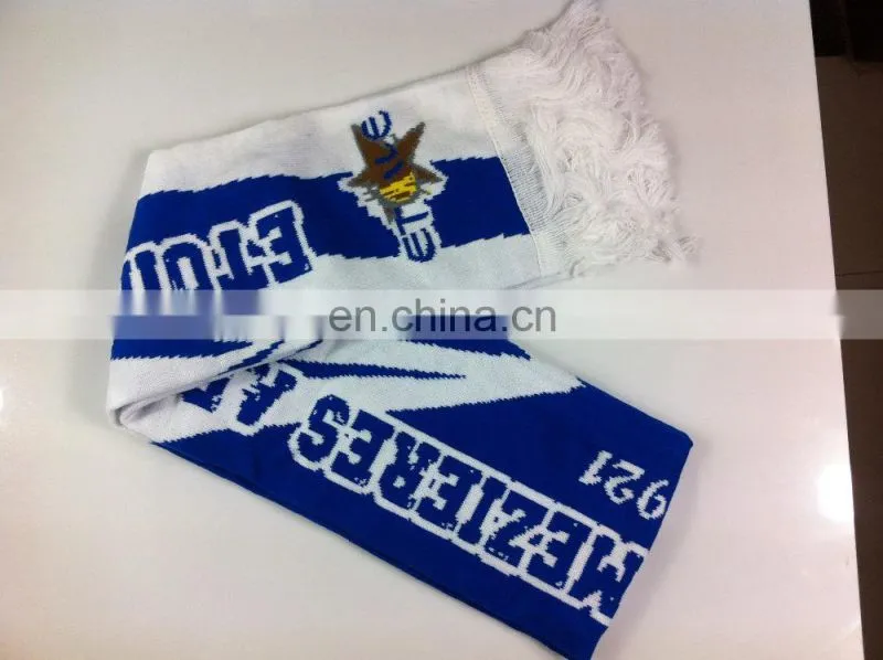 Factory Direct Custom Design knit Soccer Fans Scarf