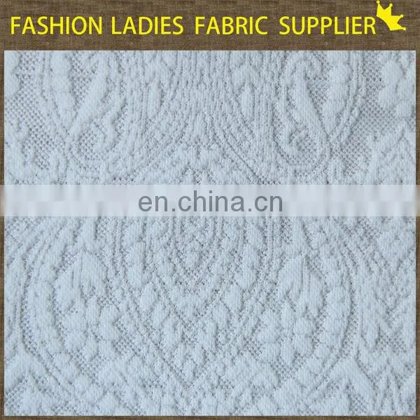 2014 fashion double knit hot knit white jacquard,knit white jacquard,95%poly 5%spandex knit white jacquard