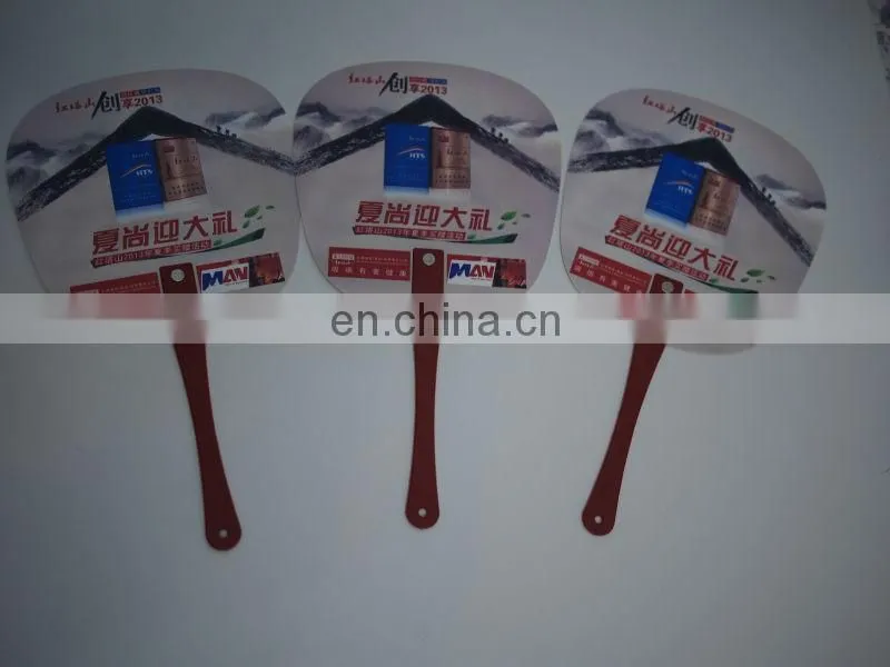 Cheap hand held shape customized fans