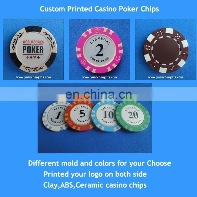 New 40mm 2 sided custom embossed metal magnetic golf poker chip ball marker