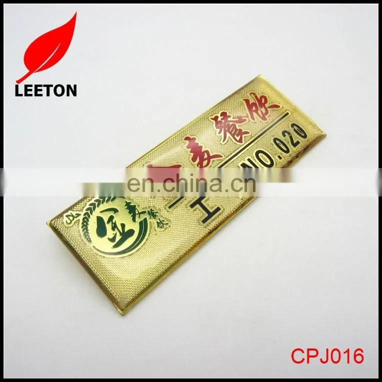Metal rectangle name badge holder
