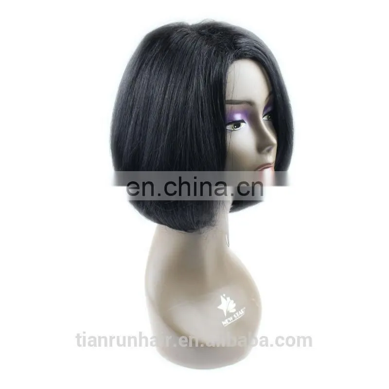 7A quality Malaysian short lace front wig for young lady