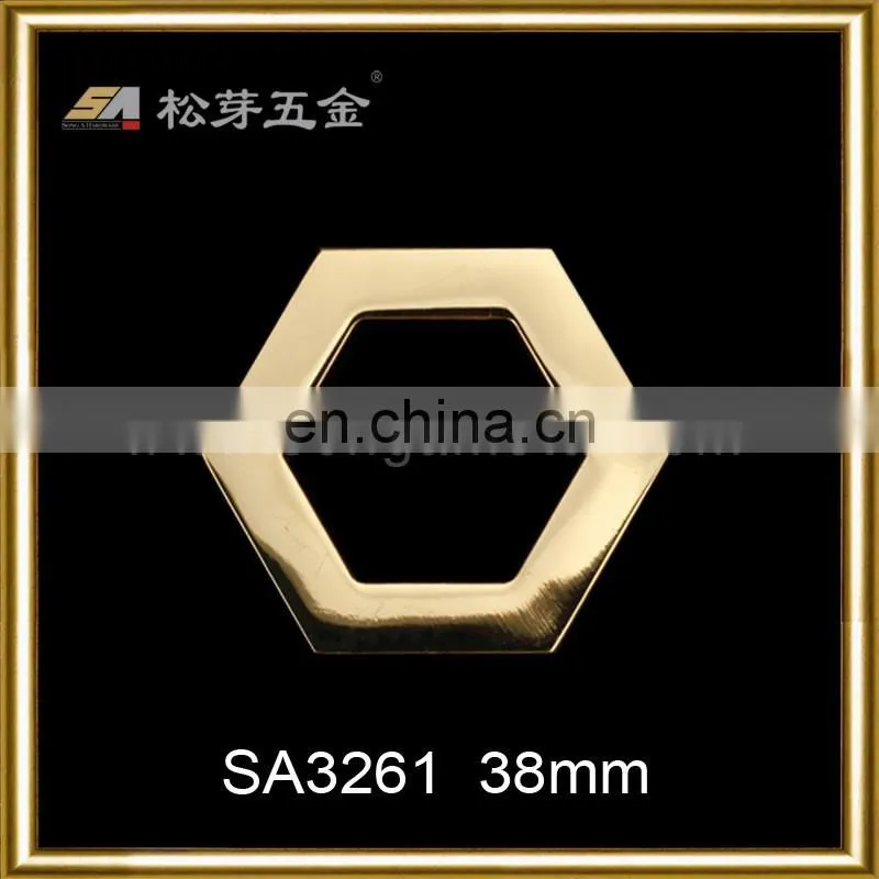 Nickle free High quality zinc alloy metal hexagon eyelets for leather handbags curtain