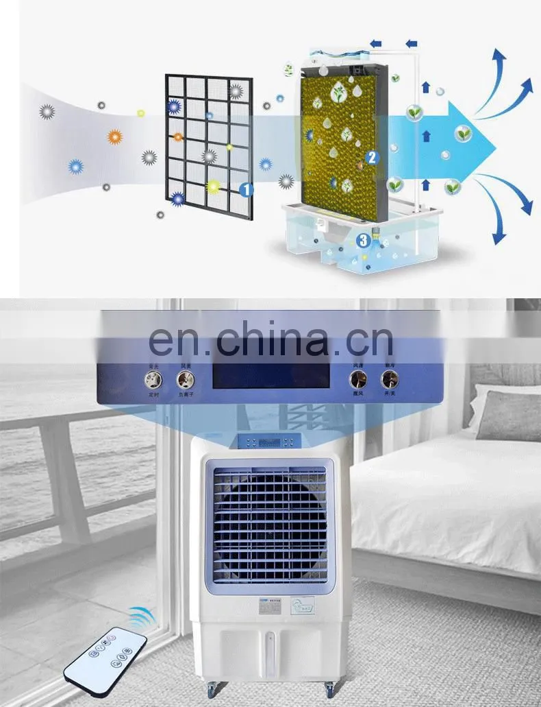 Remote control version evaporative air cooler portable air conditioner