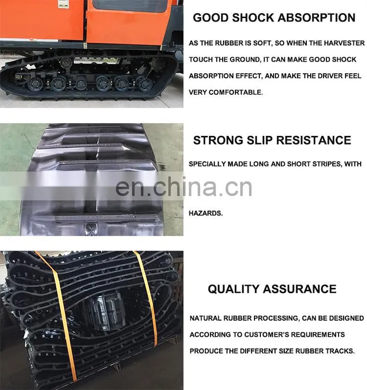 Kubota DC70 Rice Combine Harvester Machine Rubber Track For Sale