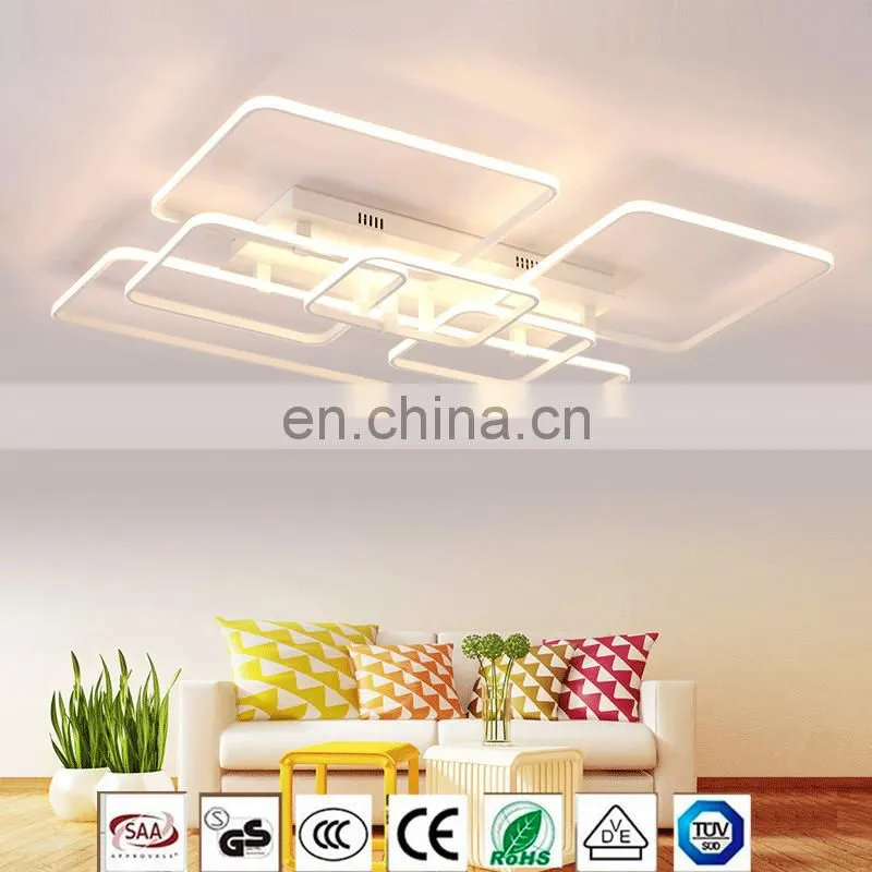 Led ceiling lamp simple living room lighting square personality bedroom study ceiling lighting
