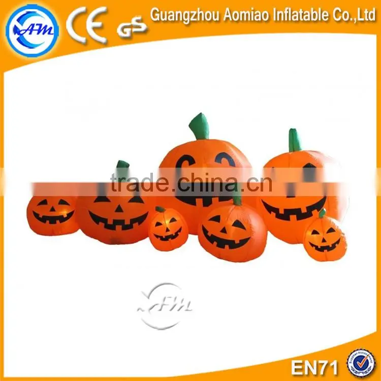 Outdoor halloween decoration inflatable pumpkin yard led lighted decoration