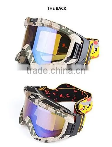 Snowmobile Snowboard Skate Bikeboard Ski Goggles with Wide Vision Anti-fog UV Cut Snow Multicolor Professional Mountain Climbing