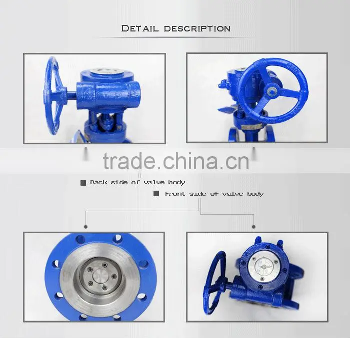 High performance 10 inch flange connection worn gear operated metal hard sealing butterfly valve