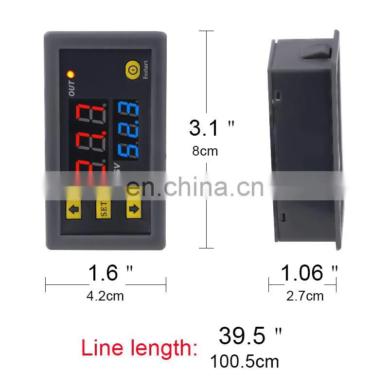 W3230 AC 110V-220V DC 12V Digital Thermostat Temperature Controller Regulator Heating Cooling Control Instruments LED Display