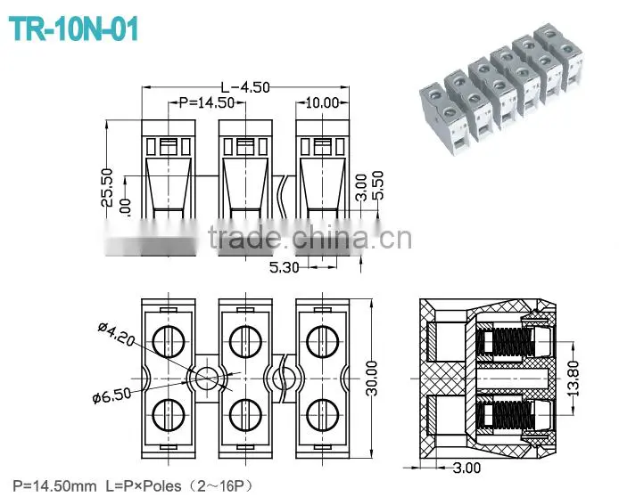 SCED CE UL approved low voltage din rail terminal blocks made in china