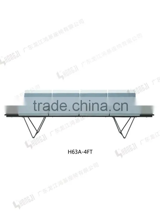 Wooden hotesale hall waiting chair with cushion for airport station H63A-4T-E