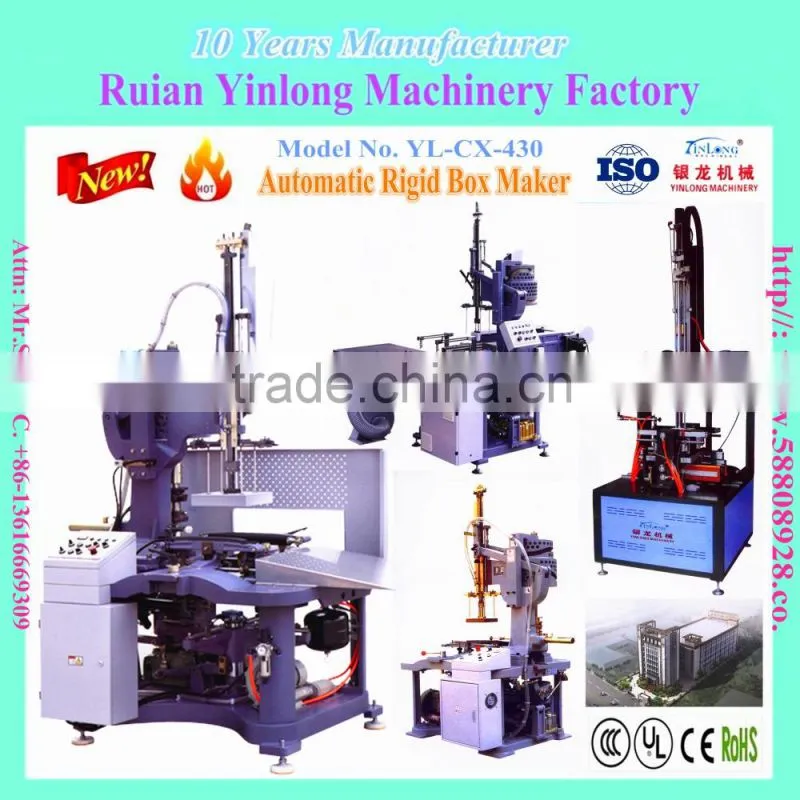 YL-CX-420 New Condition Rigid Box Making Machine/CE automatic rigid box making machine