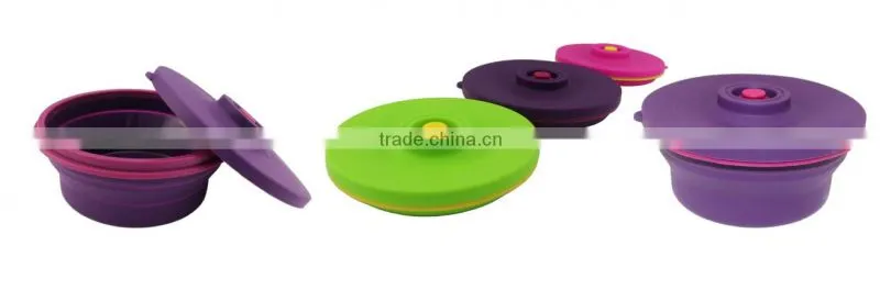 New Arrival Clear Silicone Collapsible Food Containers