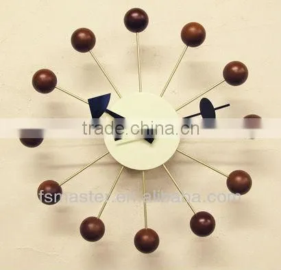 fashion beautiful George walnut Ball Clock