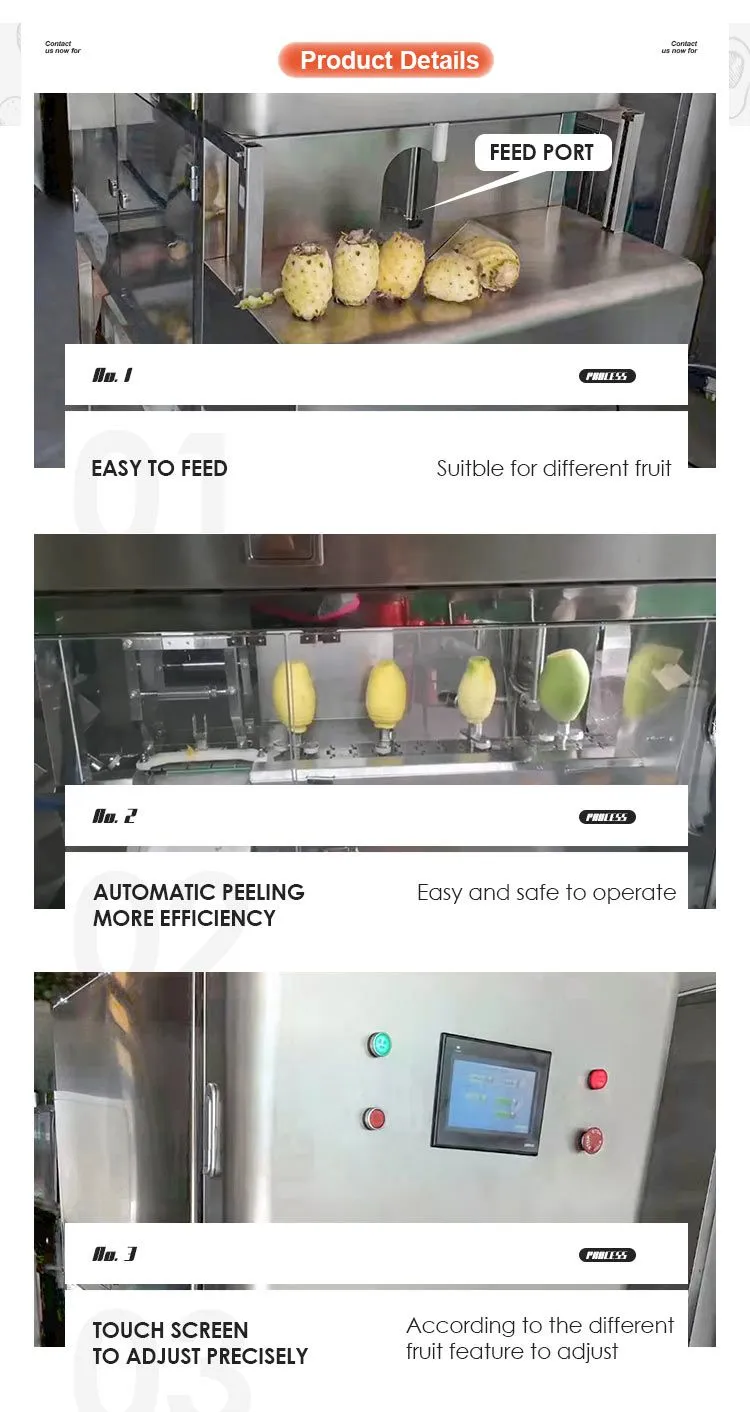 Factory Genyond Automatic Fruit Peeler Equipment Citrus Orange Lemon Peel Removing Peeling Machine Used for Industrial