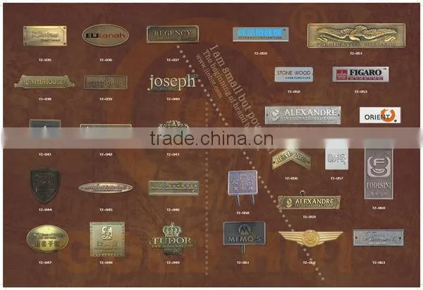 2015 newest metal nameplates,metal labels, Souvenir tagsfor furniture,hangbag