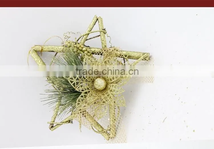Christmas Garland XMAS Gift Glitter Wood Navidad Natal Wholesale Christmas Ornament Suppliers