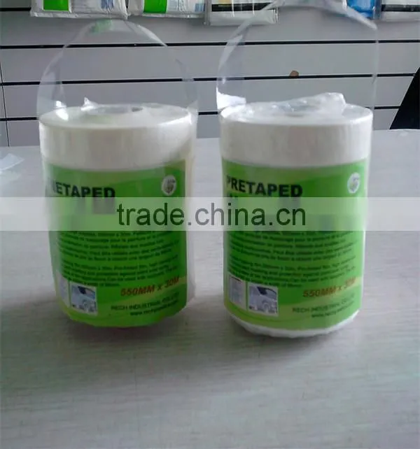 Pretaped masking film hot blue film