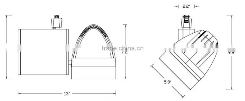 48W Osram led track light, high lumen, CRI>80, longlife time for 5 years warranty