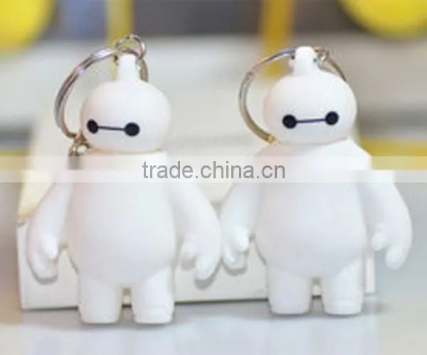 Cartoon Action Figure Plastic Keychain for Promotion Keychains For Kids
