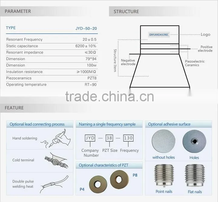 2016 ultrasonic cleaning transducer 20Khz generator water