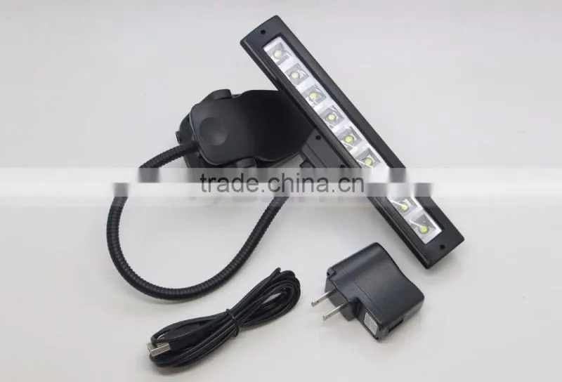63LM 9 LED Clip On Black Flexible Gooseneck Orchestra Music Stand Lamp