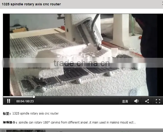 jinan 1325 spindle 180 degree 3d carving 4 axis cnc router