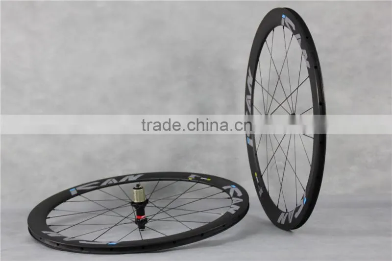 23mm width U shape 50mm carbon clincher wheels 700c road bike carbon wheelset clincher 50mm