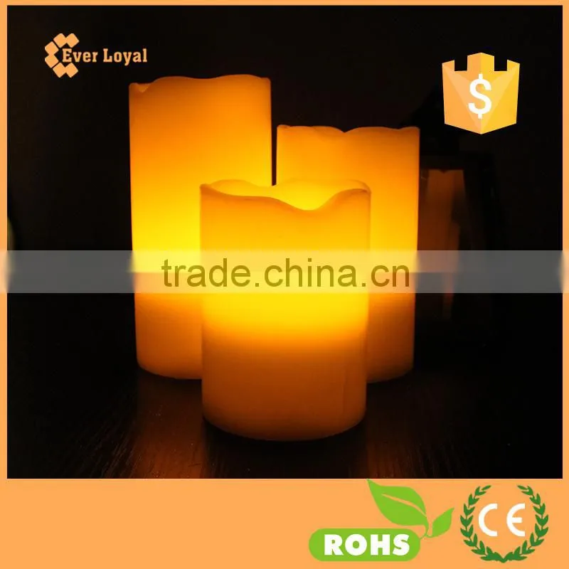 Traditional Pure White LED Candles With Flickering Candle Flame Battery Operated Light