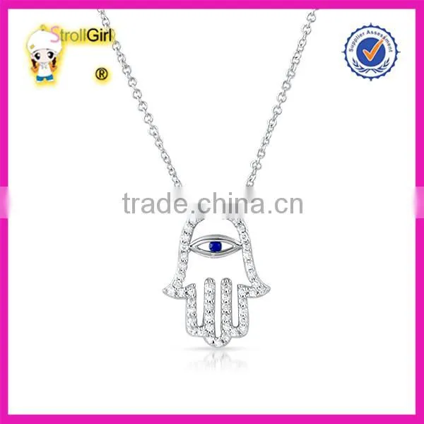 Hot sale CZ stone pave necklace Lovely bowknot pendant necklace 925 sterling silver jewelry