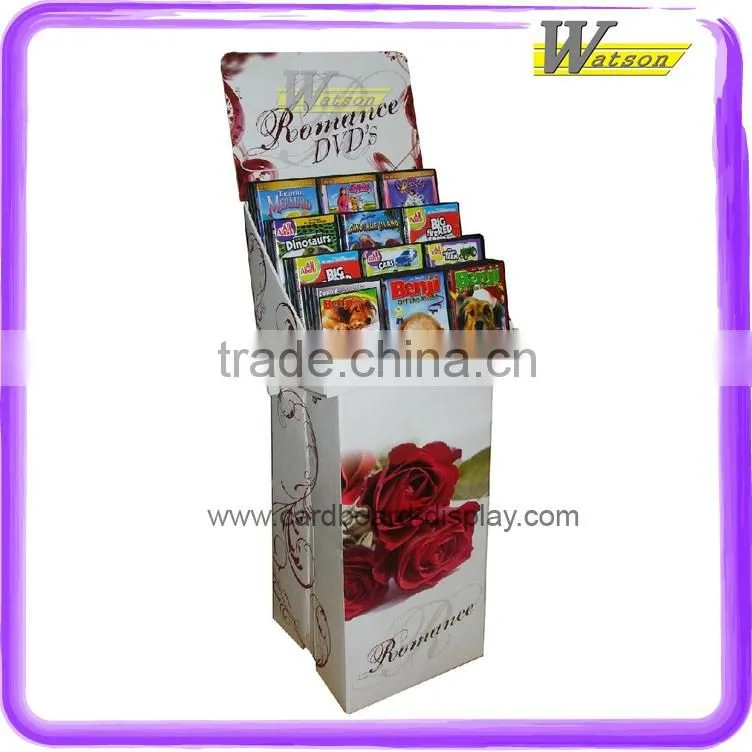 DVD shop cardboard display stand for DVD and CD display