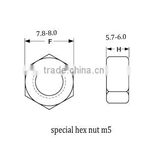 m5 speciall thick nut ,plain