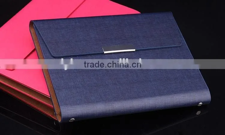 2016 wholesale pu leather ring binder agenda case