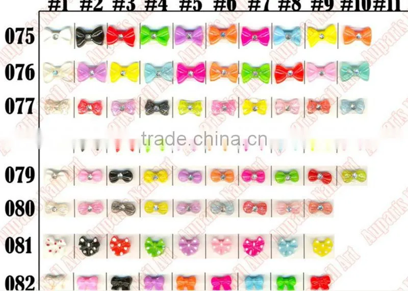 Nail Art 5mm bow tie Wheel 3D Design Decoration Tips UV Acrylic clay Manicure Rhinestones! DIY Hot