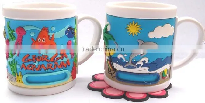 Custom ABS custom 3d cups with pvc cover