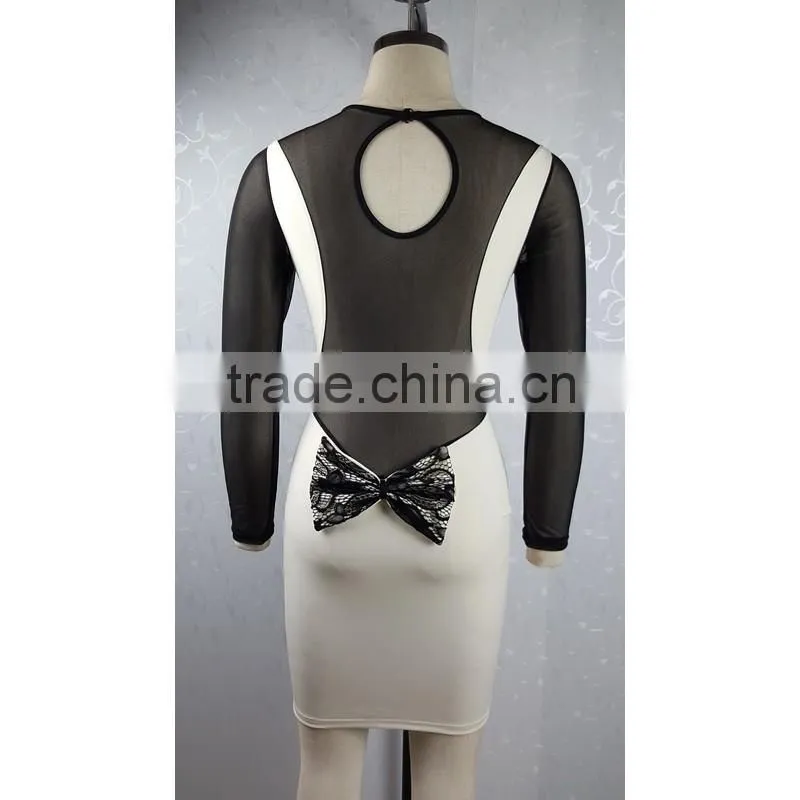 Sexy Women Sleeveless Two Piece Crop Top Bodycon Dress For Night Clubwear Party