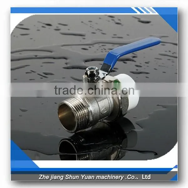 factory PPR PB double union brass ball valve brass valve Copper ball valve for ppr pipe and hose