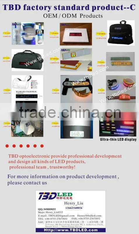B721 green led name card,12V led car mini led display,car message sign