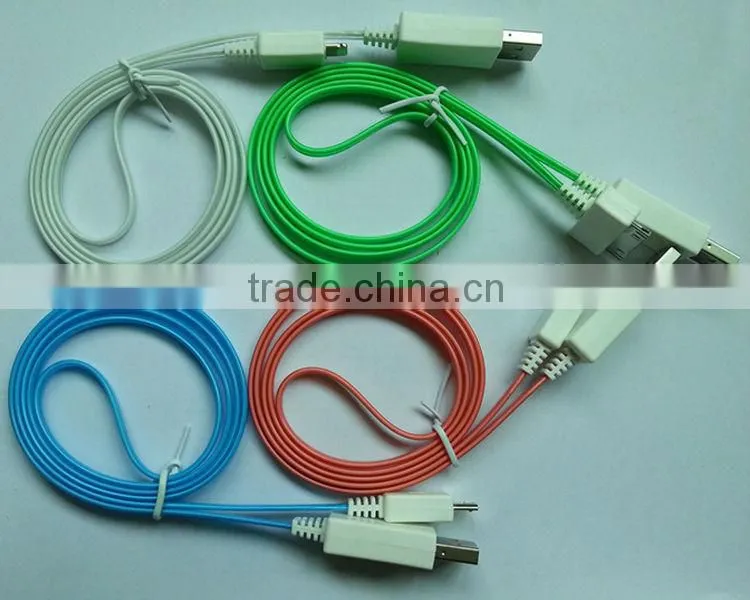 2014 New Arrival High QUALITY LED Light USB Cable for iphone5 and iphone4 smartphone