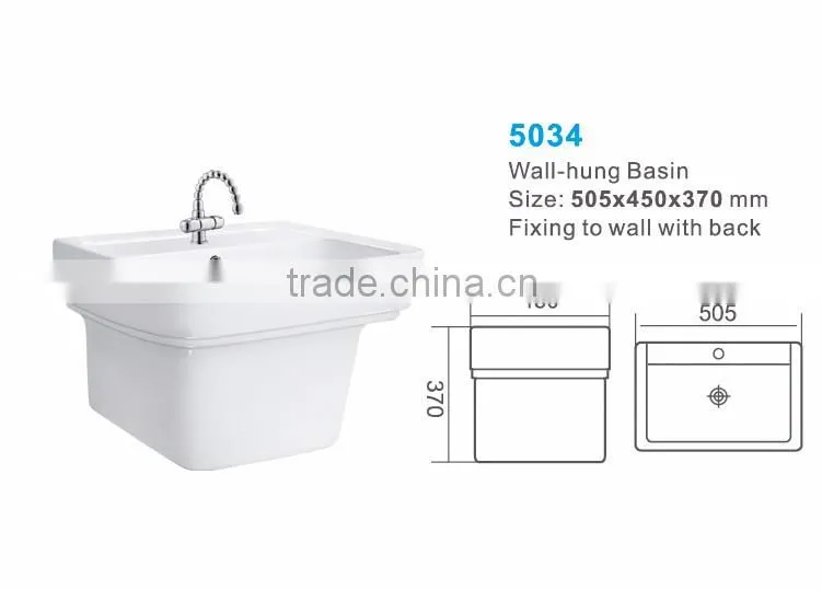 Bathroom wall hung ceramic wash basin manufacturer