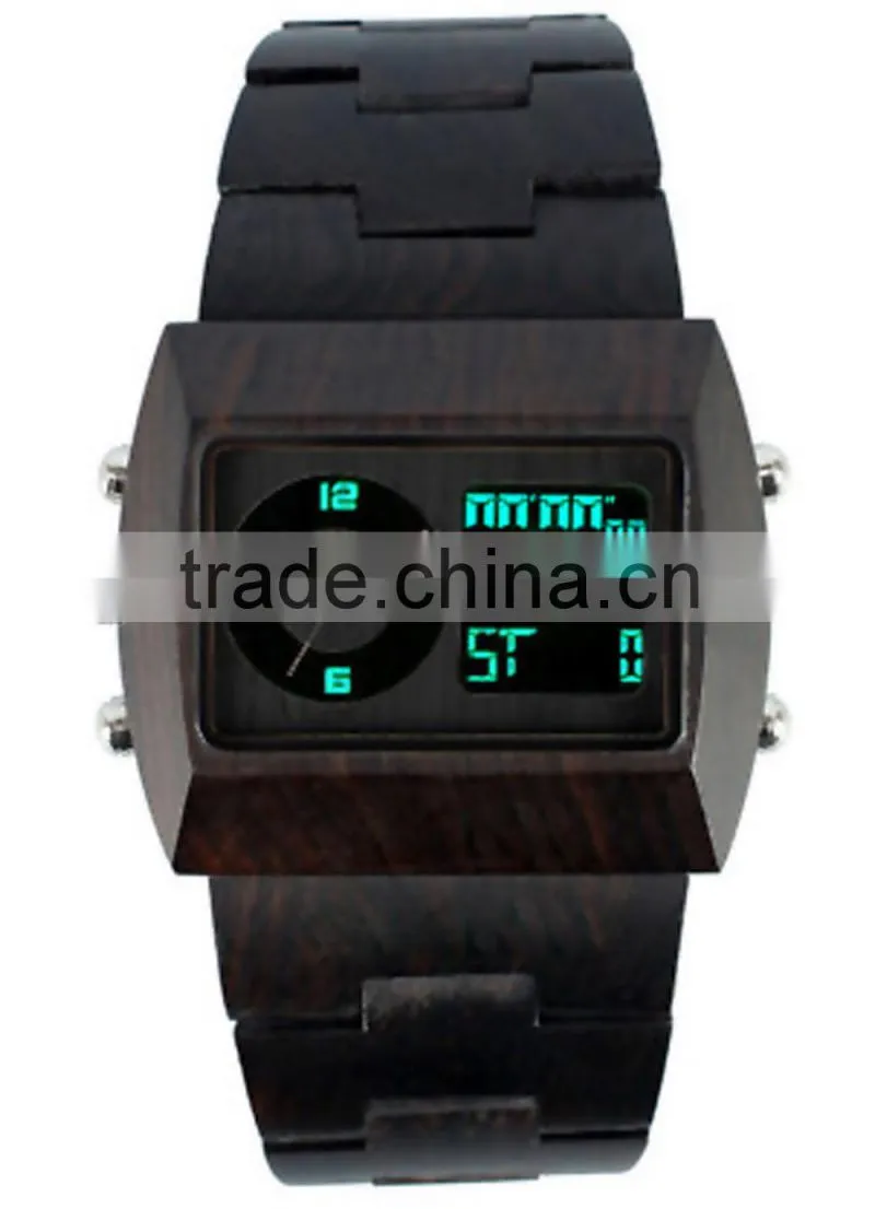 OEM/ODM Watch Factory Wooden Material Simple custome Digital Watch