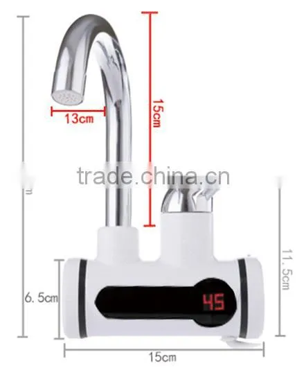 Temperature display kitchen instant electric faucet water heater