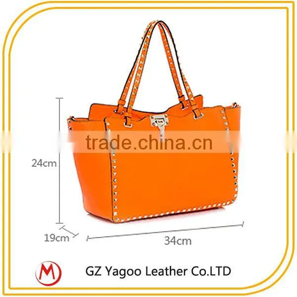 Cheap Guangzhou Lady Handbag Rivet Market Size Handbags