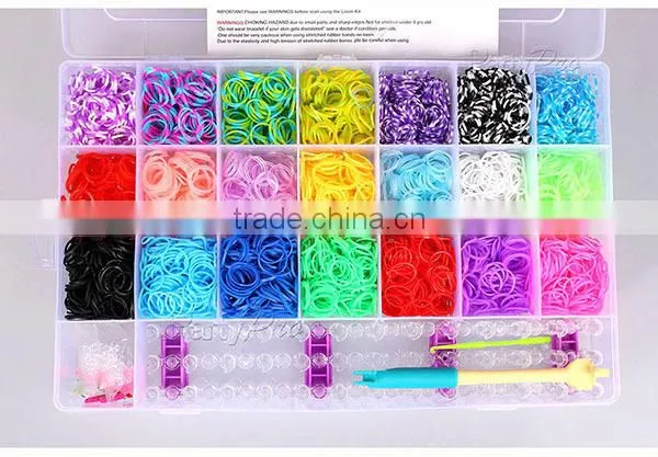 2014 Hot Sell Eco-friendly Crazy Silicone DIY Loom Bands Wholesale